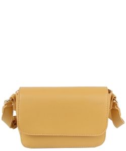 Fashion Flap Crossbody Bag LHU513-Z YELLOW